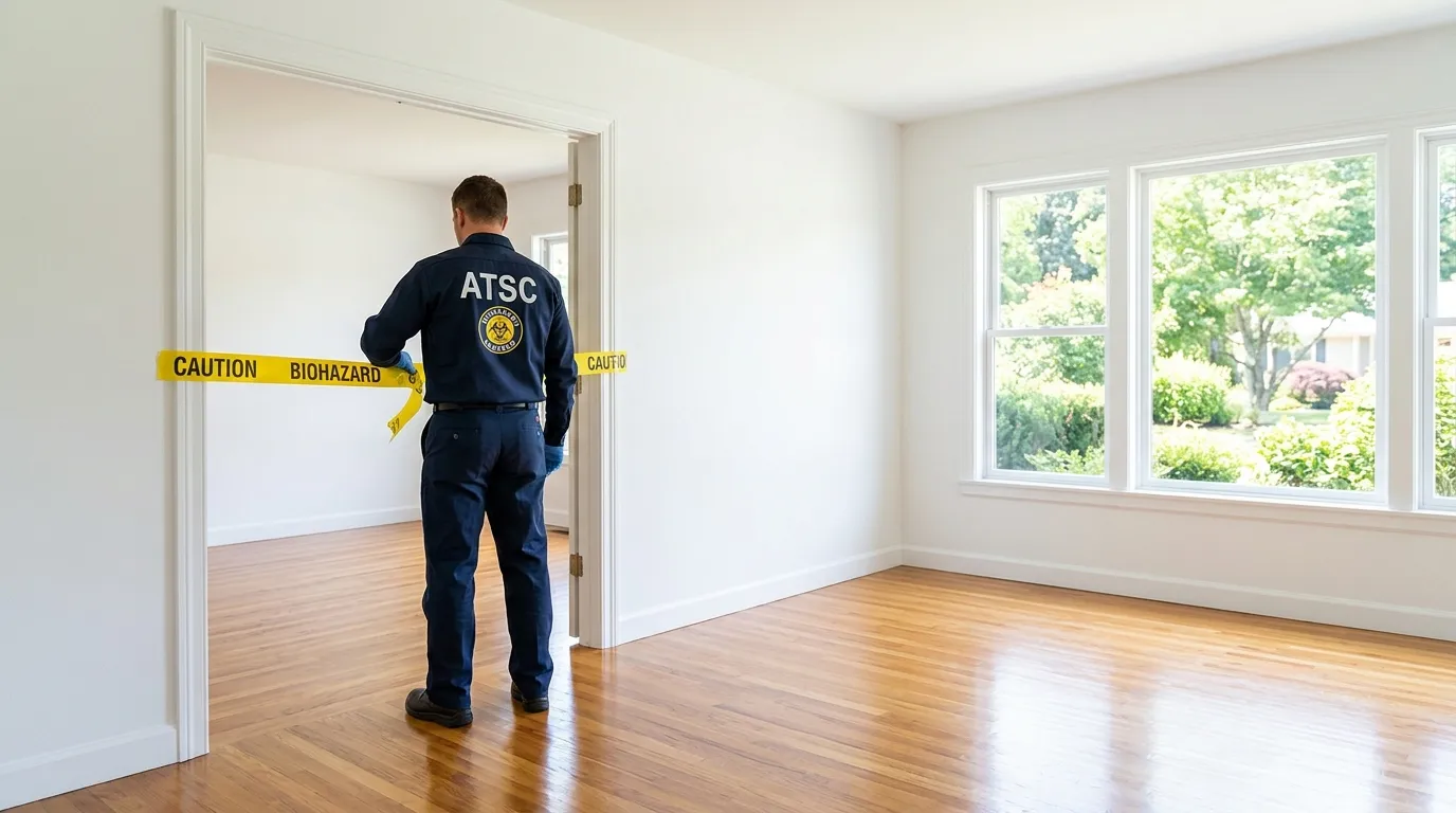 Certified biohazard cleanup crew performing Crime Scene Cleanup in Okeechobee